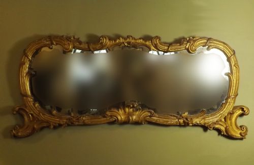 A Large Chippendale Period Gilt Over Mantel Mirror C 1765