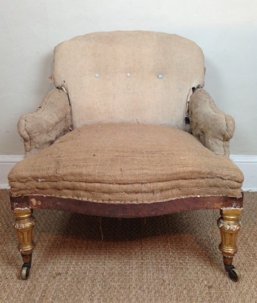 A Victorian Gilt Armchair C 1870