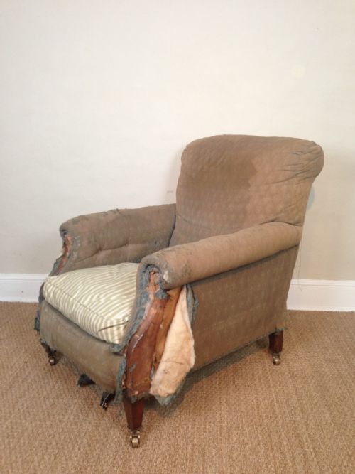A Large Victorian Howard Style Armchair C 1890