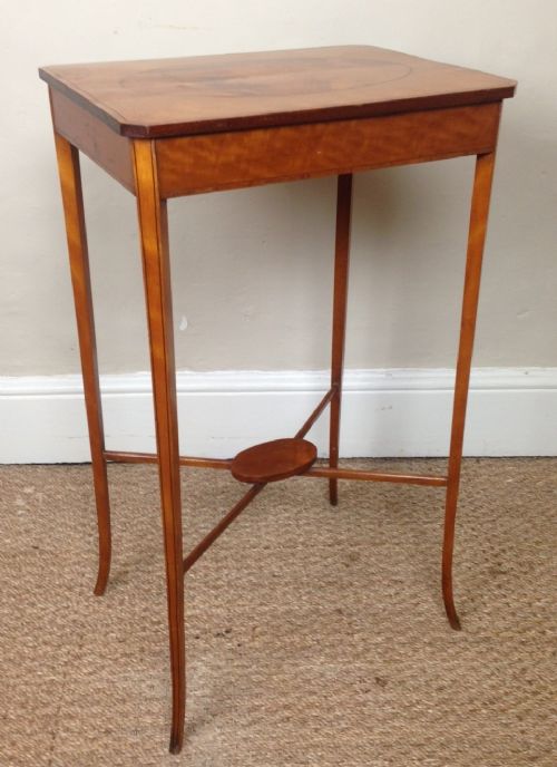 A Late Victorian Satinwood Lamp Table C 1900