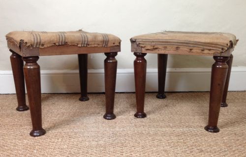 A Pair of George IV Mahogany Stools C 1830