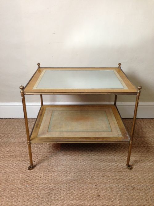 An Art Deco Two Tier Brass Trolley C 1925