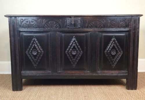 A Charles 11 West Country Oak Coffer C 1680