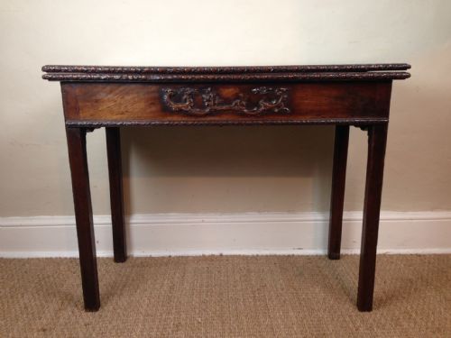 A Rare Chippendale Period Carved Mahogany Tea Table C 1765