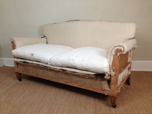 An Edwardian 2 Seater Howard Style Sofa C 1910 for Recovering