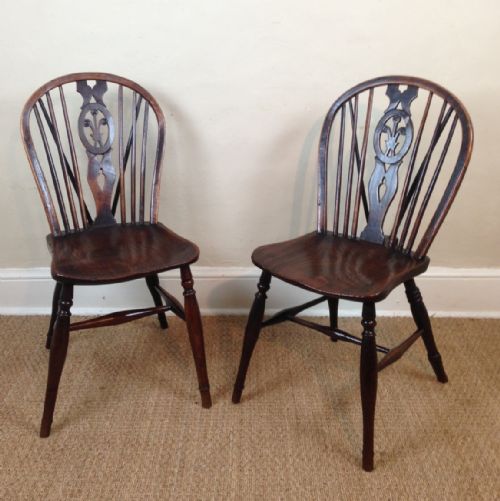 A Pair of Early 19th C Thames Valley Elm Windsors C 1830