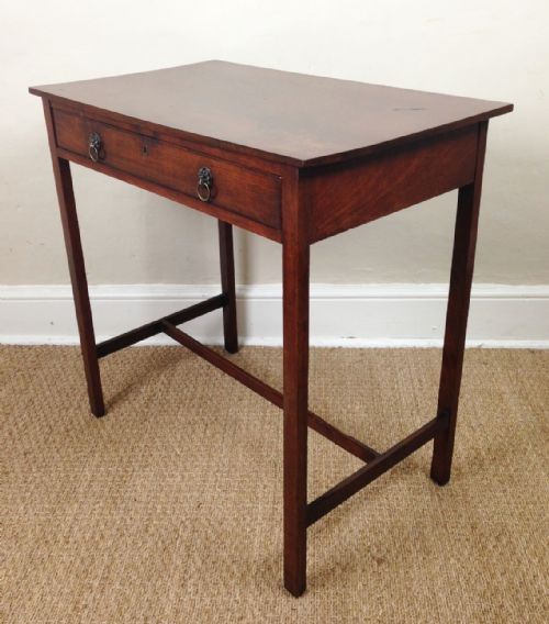 A George 111 Mahogany Single Drawer Side Table C 1820