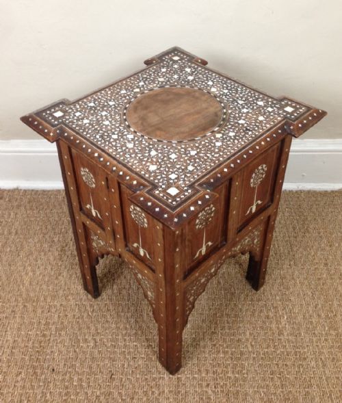 An Unusual Hoshiapur Bone Inlaid Table India C 1890
