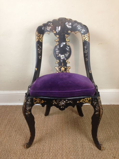 An Early Victorian Papier Mache Chair C 1850