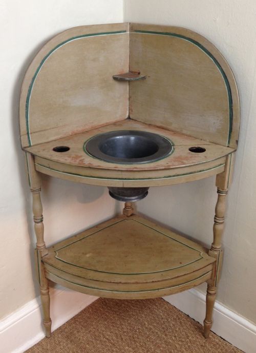 A Regency Painted Corner Washstand C 1820