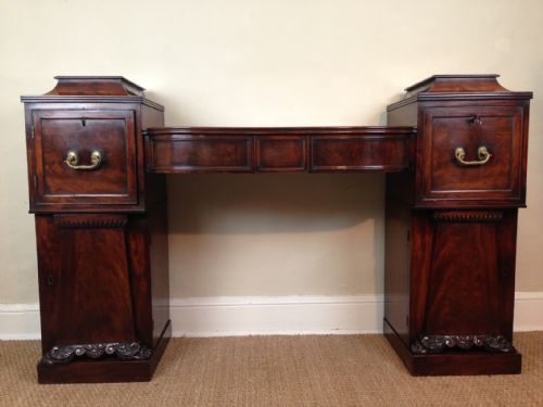 A Small Regency Mahogany Pedestal Sideboard C 1820