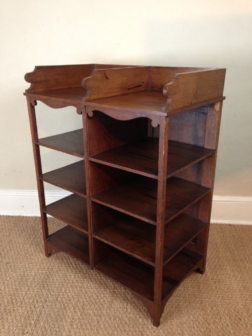 An Edwardian Oak Book Cabinet C 1910