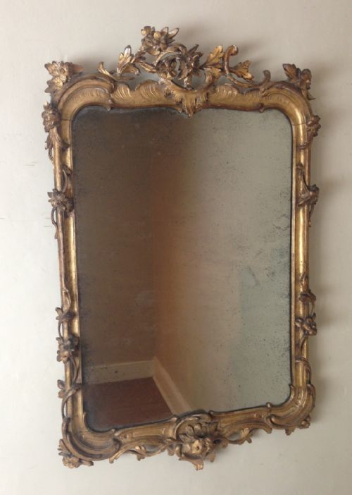 A Charming Early 19th C Gilt Rectangular Mirror