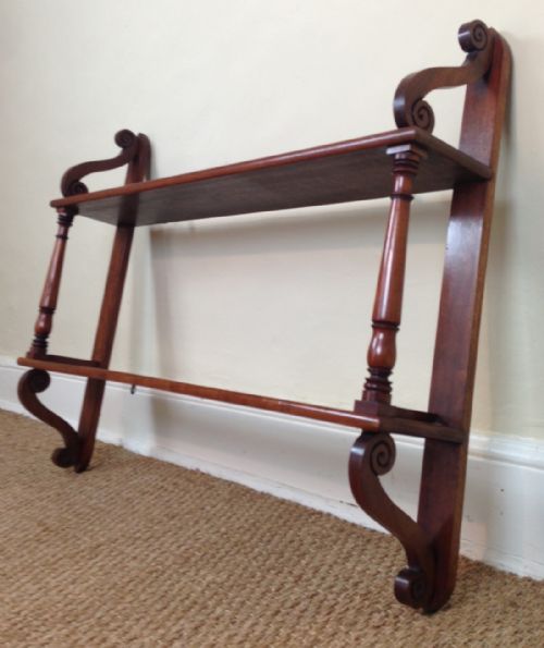 A Set of Regency Fiddleback Mahogany Shelves C 1825