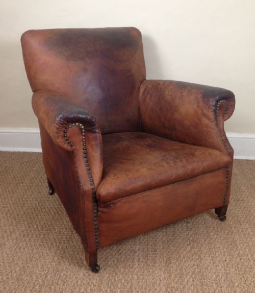 An Edwardian Brown Leather Armchair C 1910