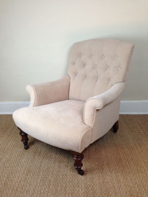 A Victorian Howard Type Mahogany Bridgewater Armchair C 1880
