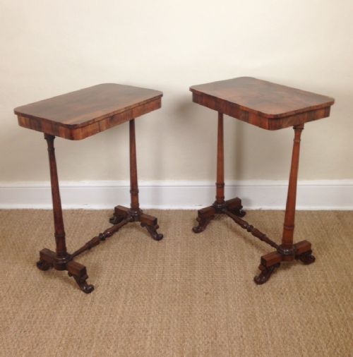 A Matched Pair of George IV Rosewood Lamp Tables C 1825.