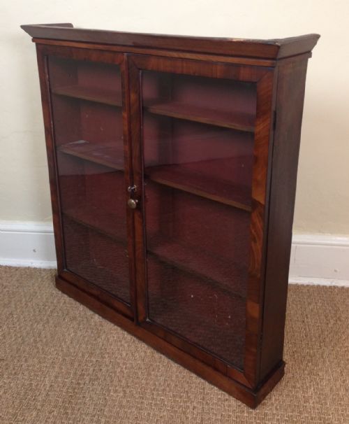 A Rare George 111 Mahogany Glazed Wall Display Cabinet C 1790
