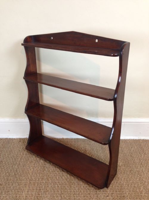 A Set of Victorian Mahogany Hanging Shelves C 1870