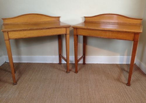 A Pair of Late Victorian Oak Serving Tables C 1900