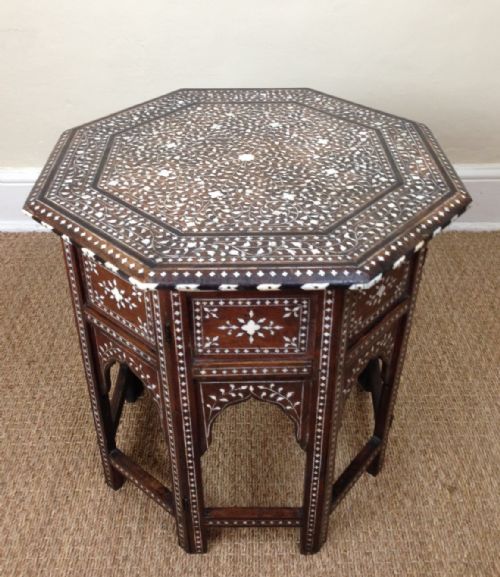 A Good Hoshiapur Bone Inlaid Table. Northern India C1880