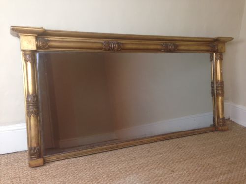 A Regency Gilt Wood Over Mantel Mirror C 1820
