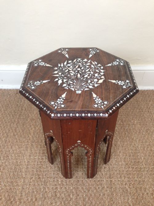A Hoshiapur Bone Inlaid Table C 1910