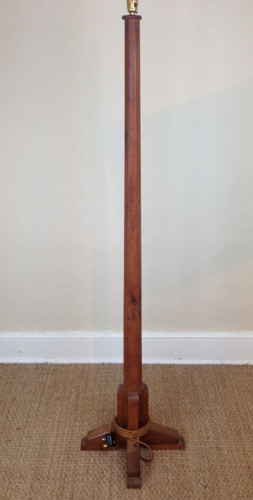 A Cotswold School Cedar Standard Lamp C 1930
