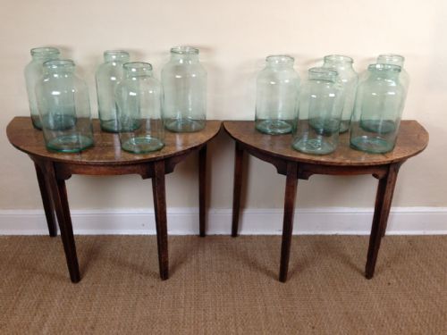 A Matched Set of Late 19th Green Glass Storage Jars
