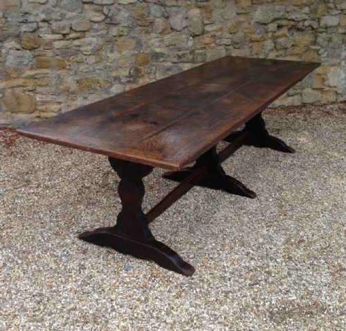 A Large Early 18th C West Country Oak Farm Table