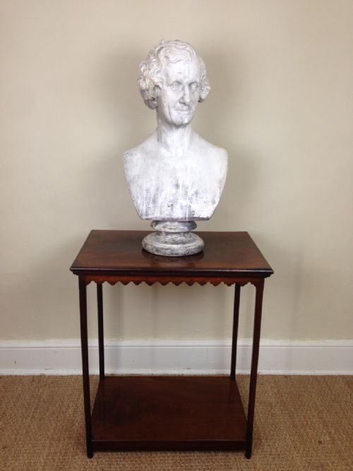 A Victorian Plaster Bust of a Gentleman by E a Foley Dated 1865