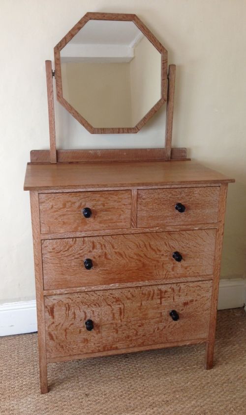 A Heals Lime Oak Dressing Chest C 1930