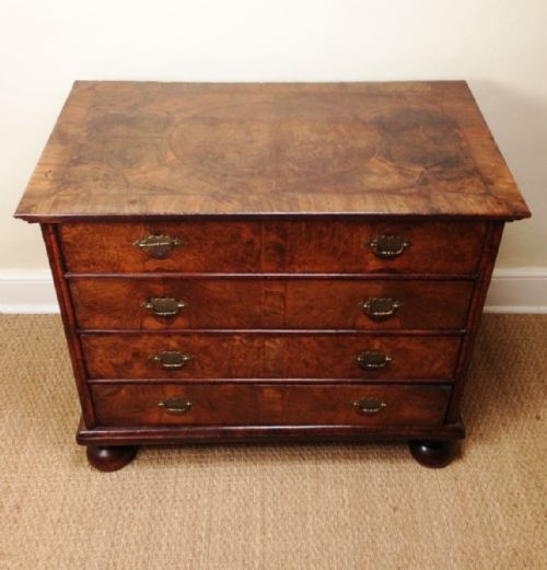 A William and Mary Burr Walnut Chest of Drawers C 1700