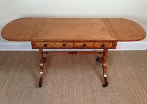 A George 111 Birds Eye Maple Sofa Table C 1810