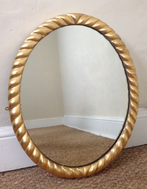 An Early Victorian Gilt Oval Mirror C 1840