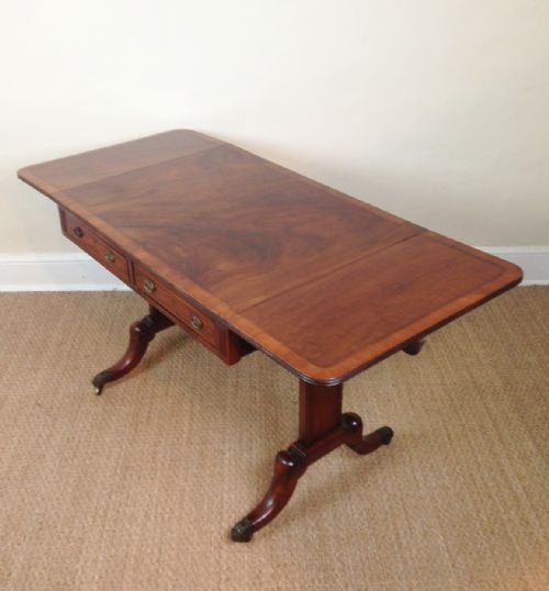 A Regency Mahogany and Sabicu Sofa Table C 1820