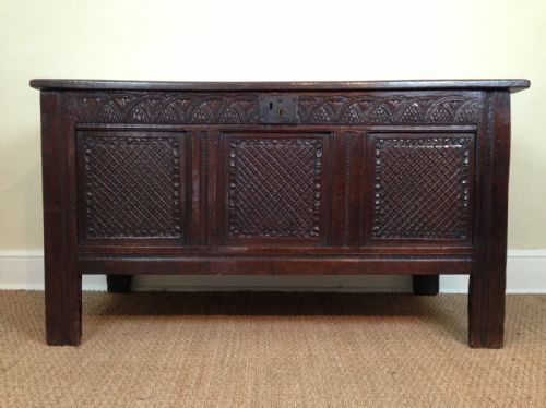 A Charles 11 Oak West Country Coffer C 1670