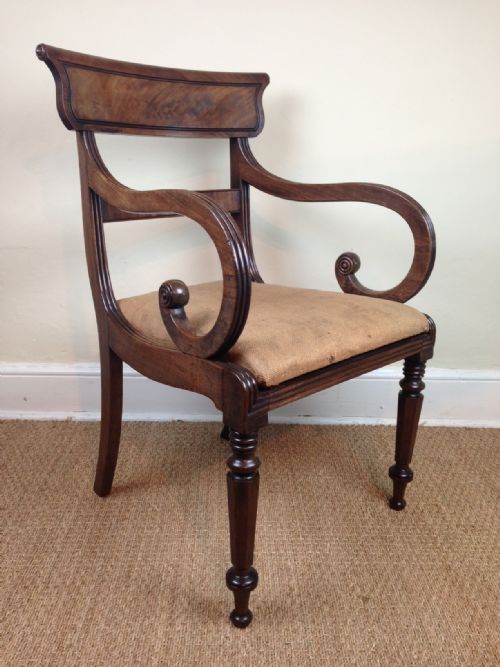 A George IV Mahogany Desk Chair C 1830