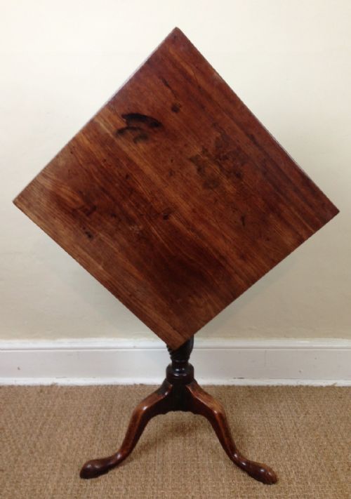 A Chippendale Period Mahogany Square Tripod Table C 1760