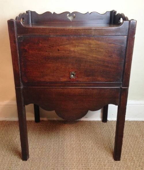 A Chippendale Period Mahogany Bedside Cupboard C 1770