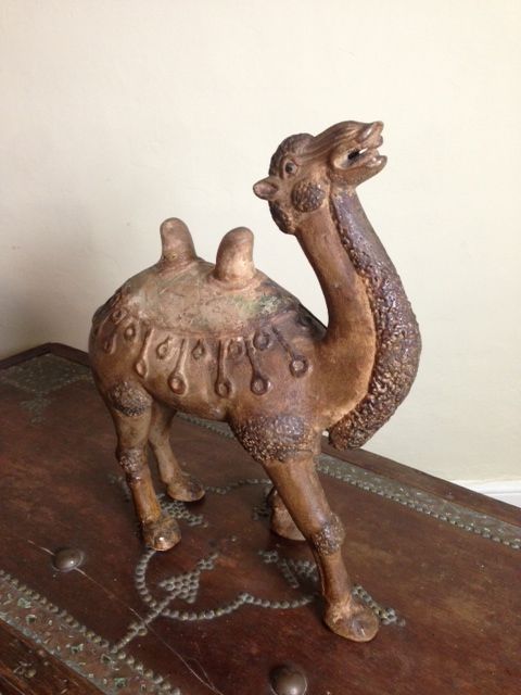 A 19th C Chinese Pottery Camel in Tang Style.
