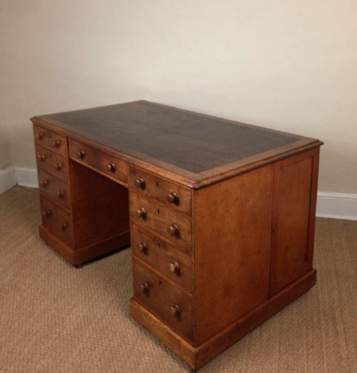A Victorian Mahogany Pedestal Desk C 1860