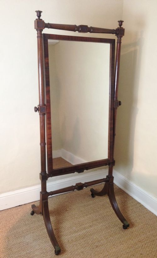 A George 111 Mahogany Cheval Mirror C 1795 Attributed to Gillows of Lancaster
