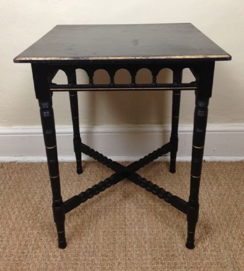 An Aesthetic Movement Ebonised 2 Tier Table C 1880
