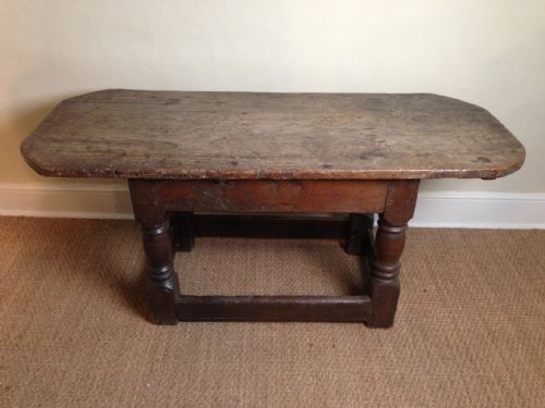A Rare Late 17th C Dutch Oak Serving Table