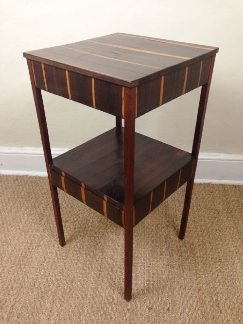 An Unusual George 111 Two Tier Laburnum Bedside Table C 1800
