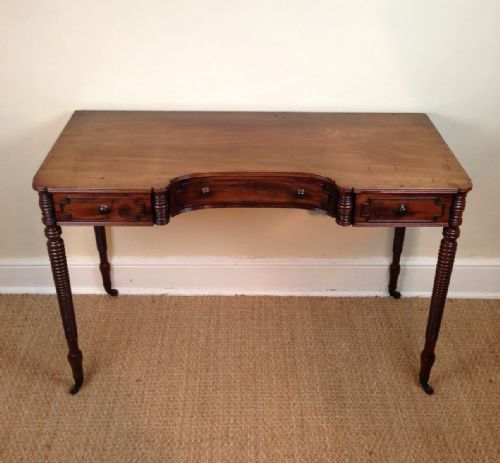 A George IV Mahogany Concave Fronted Dressing Table C 1830