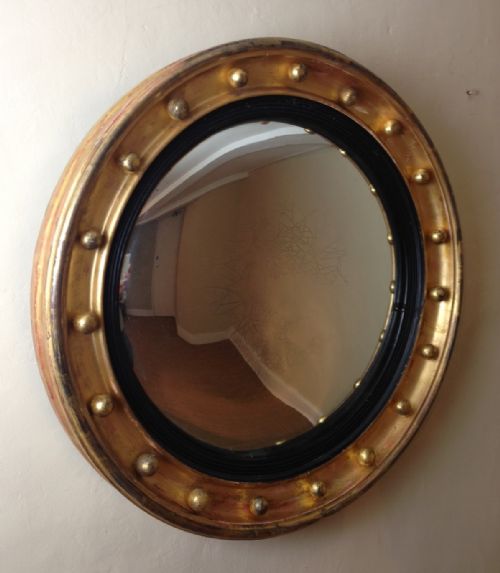 A Regency Gilt Convex Mirror C 1830
