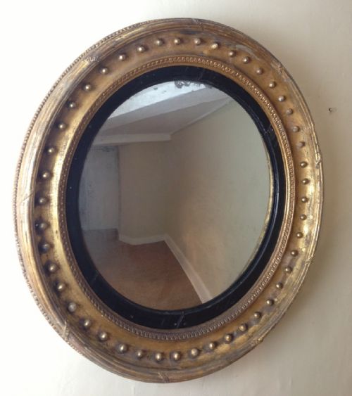 A Regency Gilt Convex Mirror C 1815
