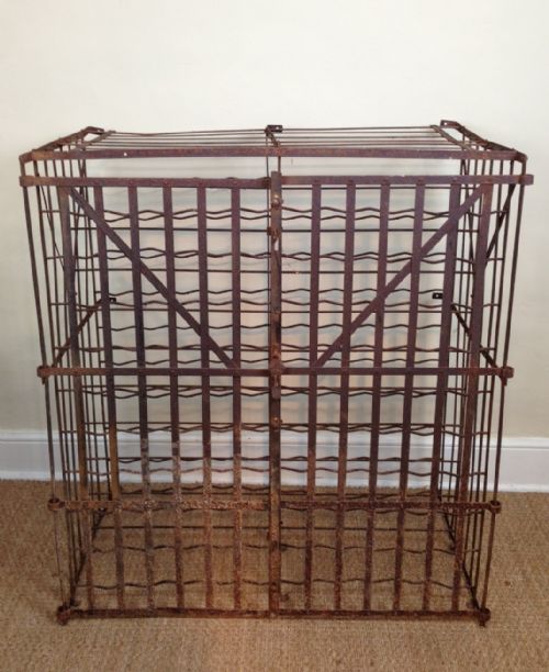 A French Iron Wine Rack C 1920
